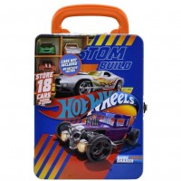 Контейнер для 18 машинок Hot Wheels в синьому металевому корпусі