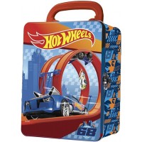 Контейнер для 18 машинок Hot Wheels в блакитному металевому корпусі